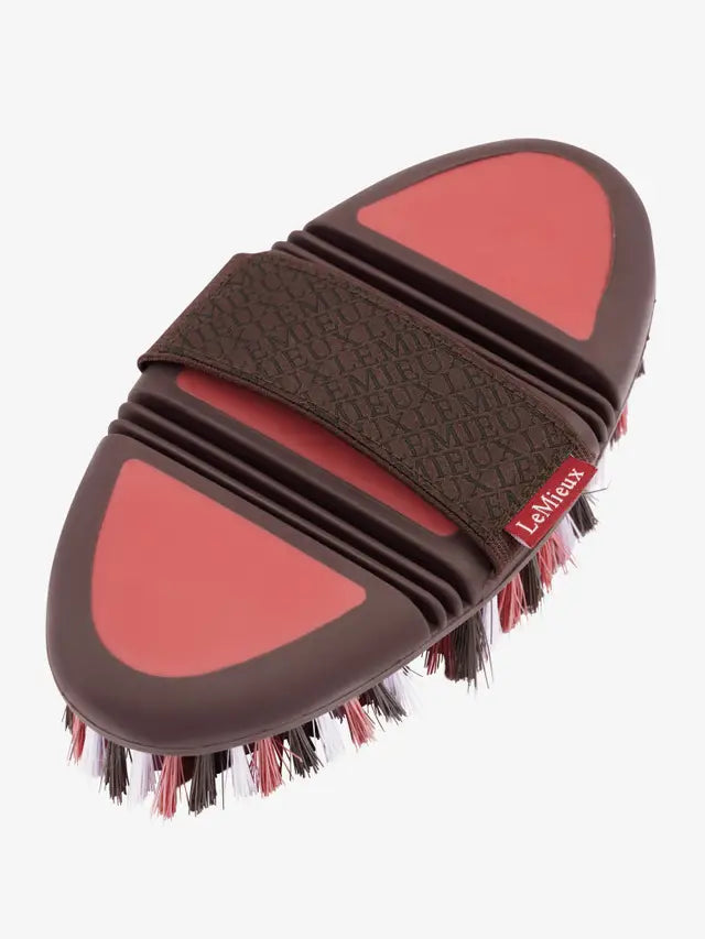 LeMieux Flexi Soft Body Brush - Cranberry Horse Grooming Brush - Ergonomic Design