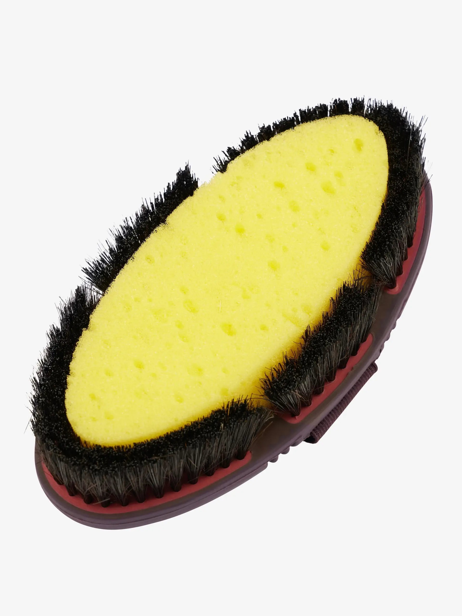 LEMIEUX Flexi Sponge Horse Grooming Brush - Cranberry Color. Equine Cleaning Tool for Horses.