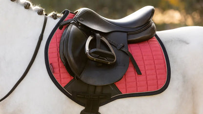 LEMIEUX Mini Suede Close Contact Square Cranberry Saddle Pad for Ponies | Equiflair