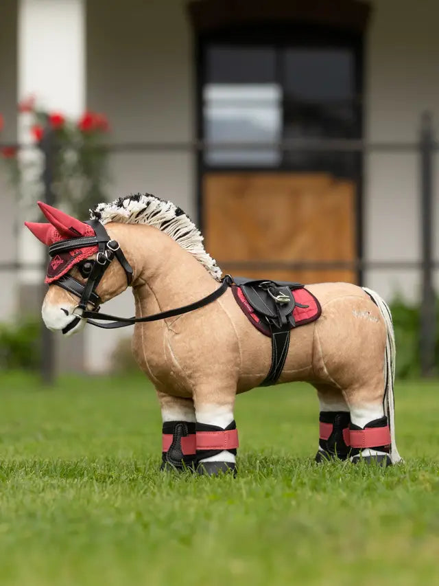 LeMieux Toy Pony Pad in Cranberry: Miniature replica saddle pad for toy horses, perfect for young equestrian play.