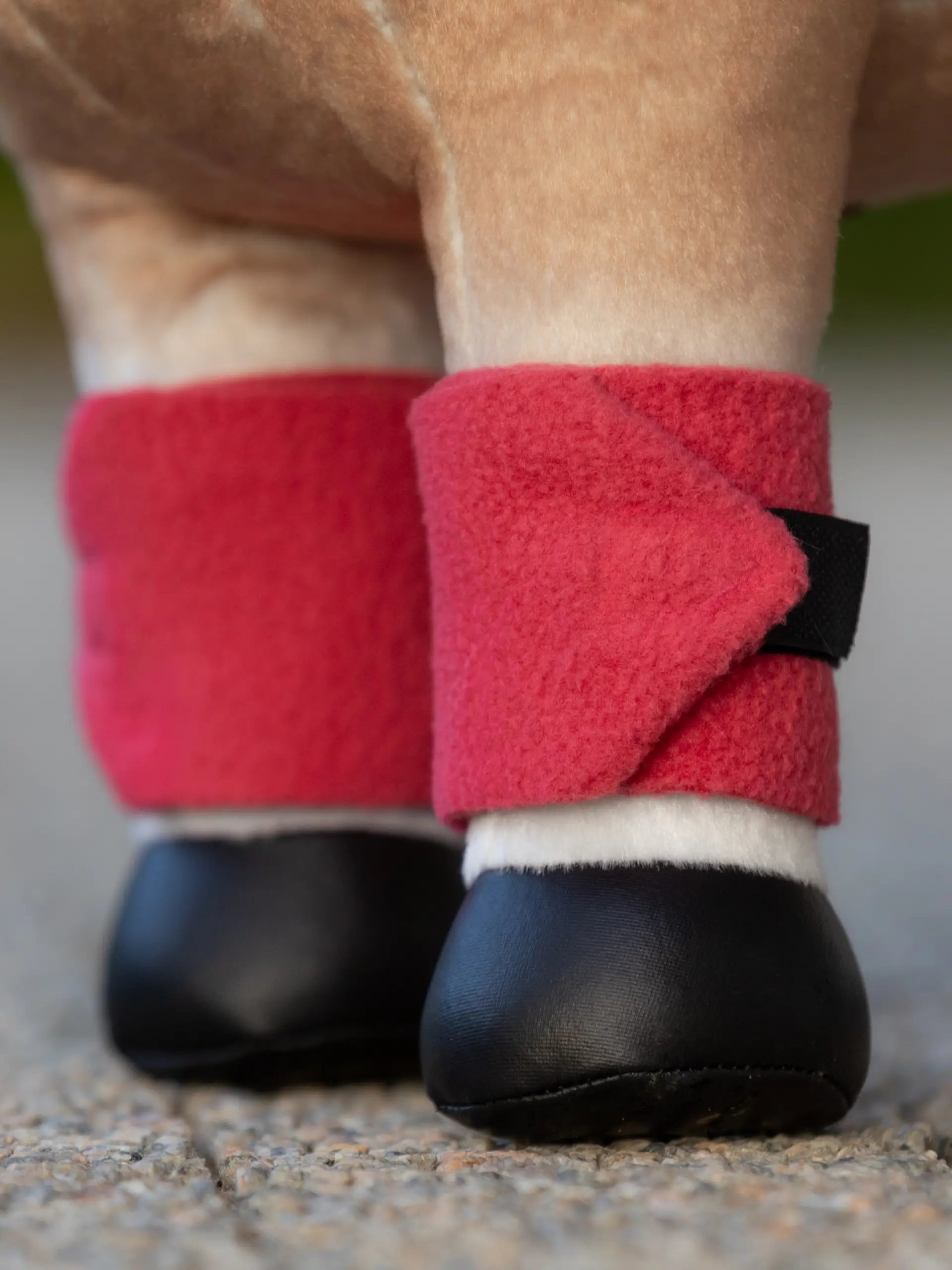 LeMieux Toy Pony Bandages Cranberry: Miniature horse bandages for kids, toy horse leg wraps with hook and loop closure