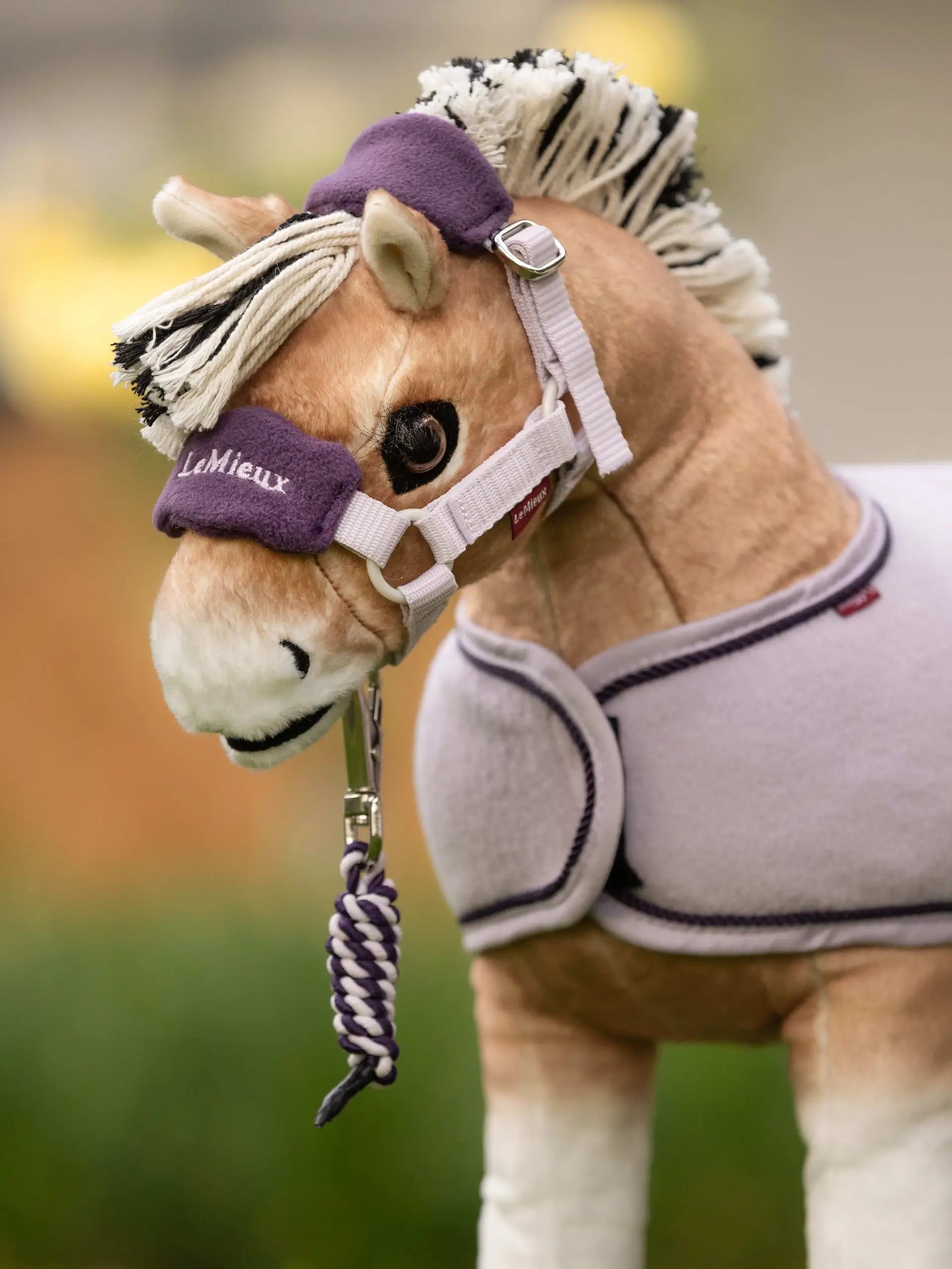 LeMieux Toy Pony Vogue Headcollar & Leadrope - Lilac. Equiflair Toy Equestrian Accessory