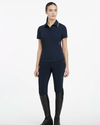 LEMIEUX VENUS PERFORMANCE POLO NAVY, Women's Equestrian Polo Shirt, Equiflair Saddlery