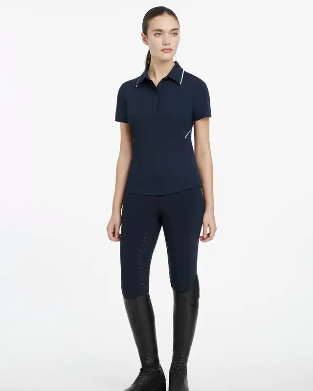 LEMIEUX VENUS PERFORMANCE POLO NAVY, Women's Equestrian Polo Shirt, Equiflair Saddlery