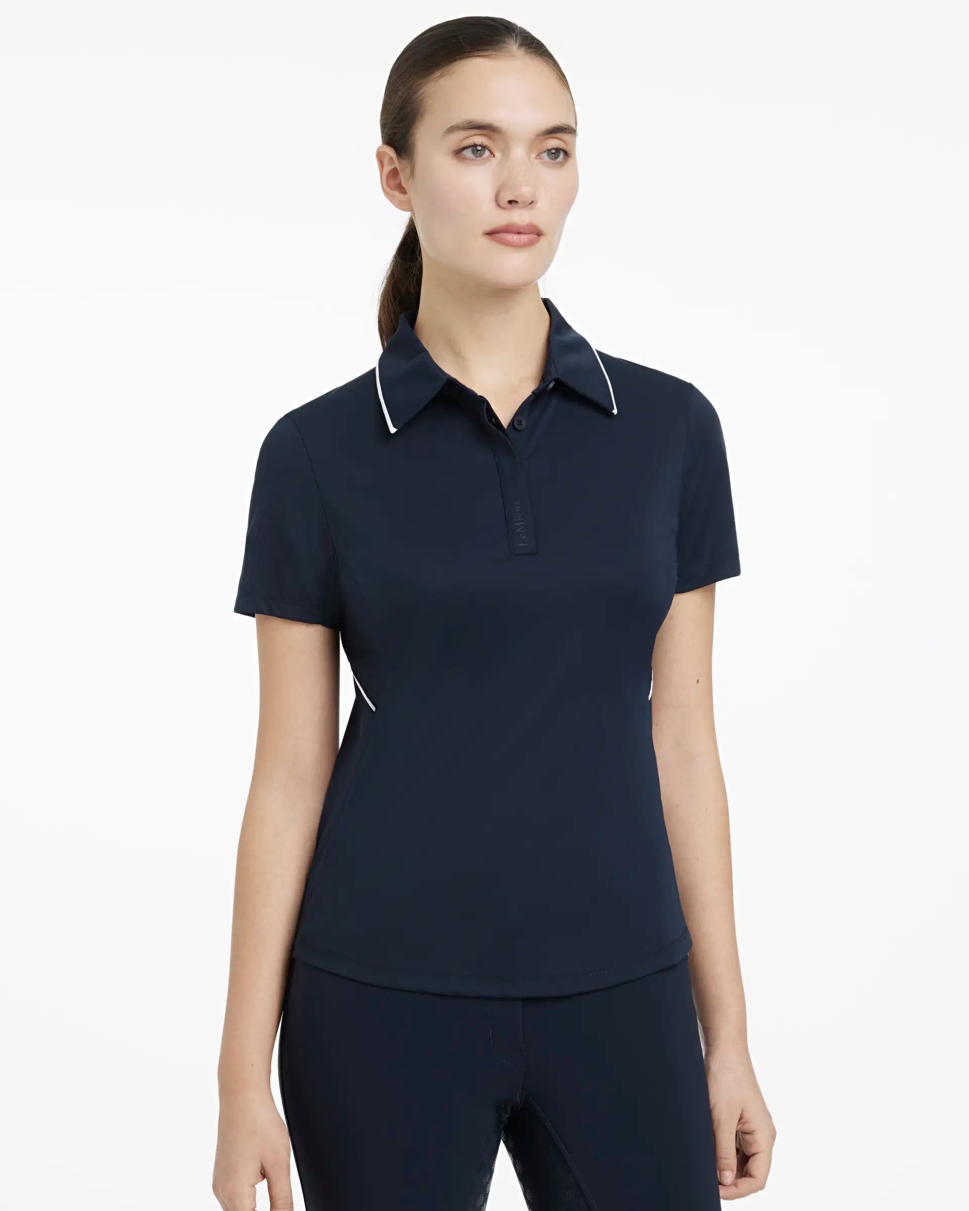 LEMIEUX Venus Performance Polo Navy Blue: Women's equestrian wear by Equiflair Saddlery