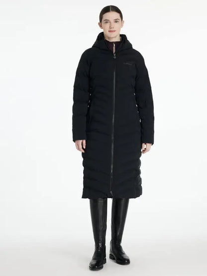 LeMieux Hayley Water Resistant Longline Puffer Coat Black