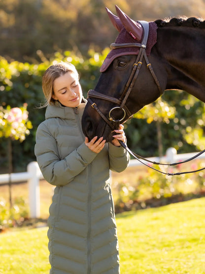 LeMieux Hayley Water Resistant Longline Puffer Coat Rosemary