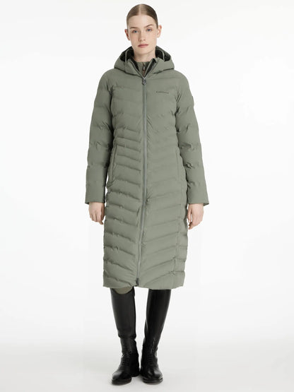 LeMieux Hayley Water Resistant Longline Puffer Coat Rosemary