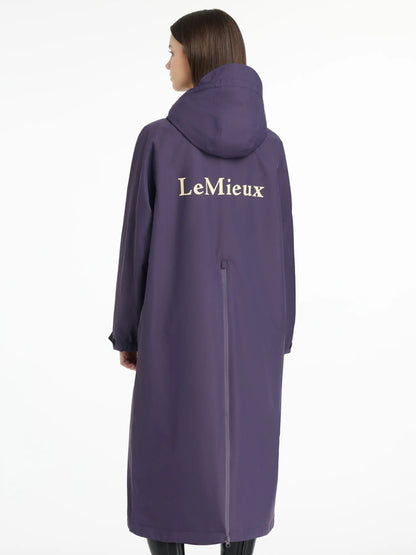 LeMieux Hydroshield Robe Juniper: Waterproof Equestrian Coat for Riding & Changing, Fleece Lined, Oversized