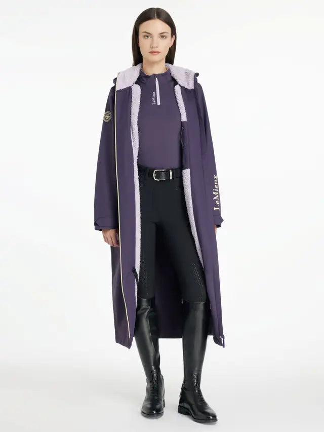 LeMieux HydroShield Robe Juniper: Waterproof Women's Equestrian Coat for Riding & Changing