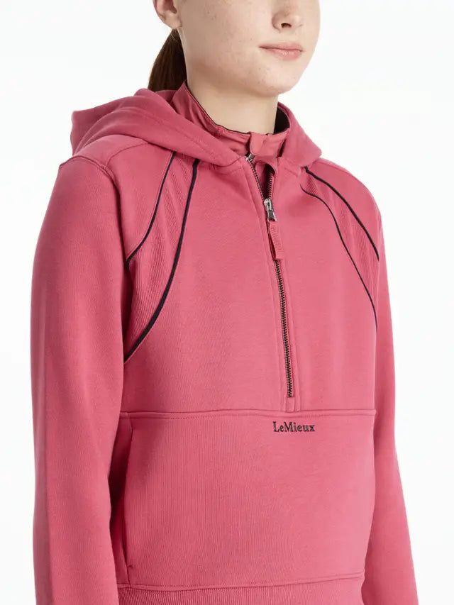 LEMIEUX Young Rider Hettie Cranberry Half Zip Hoodie | Girl's Riding Apparel | Equiflair
