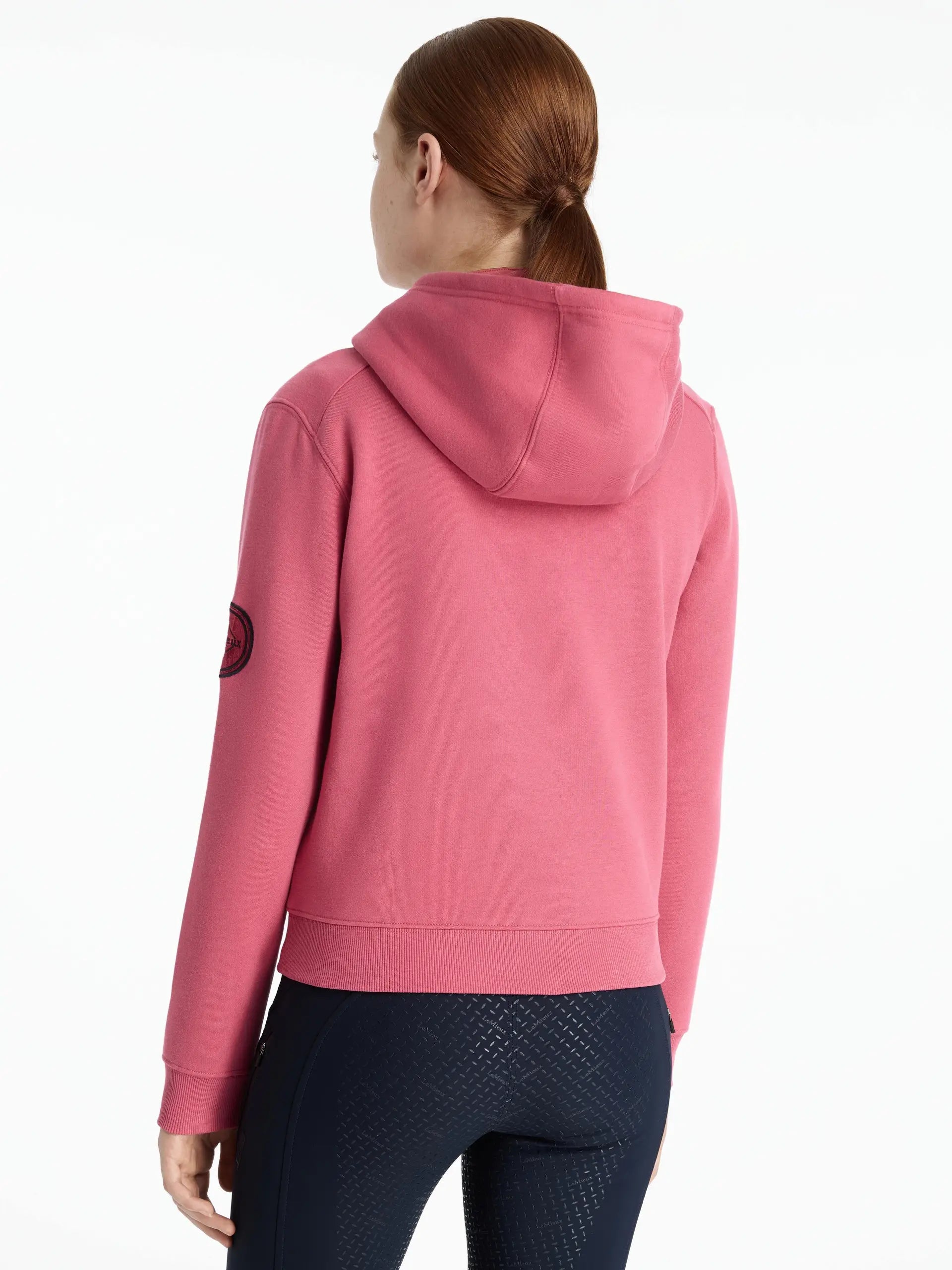 LEMIEUX Young Rider Hettie Cranberry Hoodie - Half Zip Fleece Top