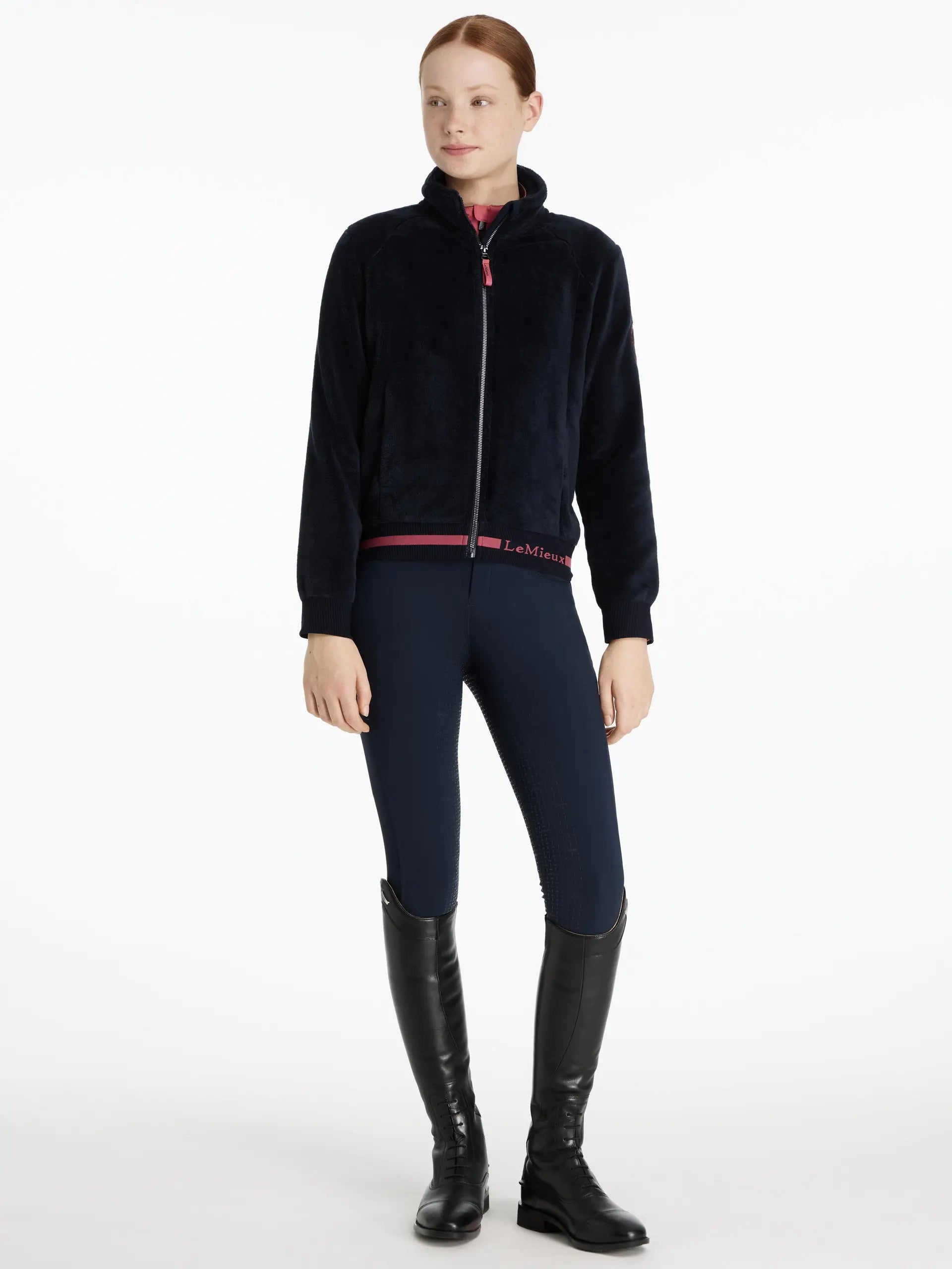 LeMieux Libby Fleece Jacket - Navy Equestrian Rider Zip-Up for Comfort & Style | Shop Online