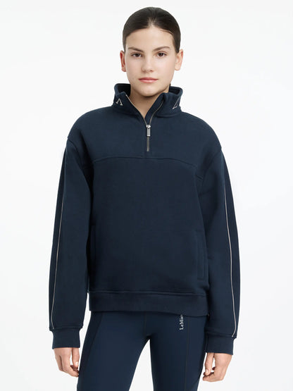 LEMIEUX YOUNG RIDER KATE NAVY SWEAT - Quarter Zip Pullover for Equestrian Youth, Equiflair