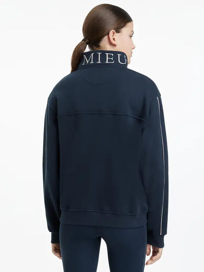 Lemieux Young Rider Kate Quarter Zip Sweat Navy - Equestrian Apparel for Girls. Cozy and Stylish Equestrian Clothing.