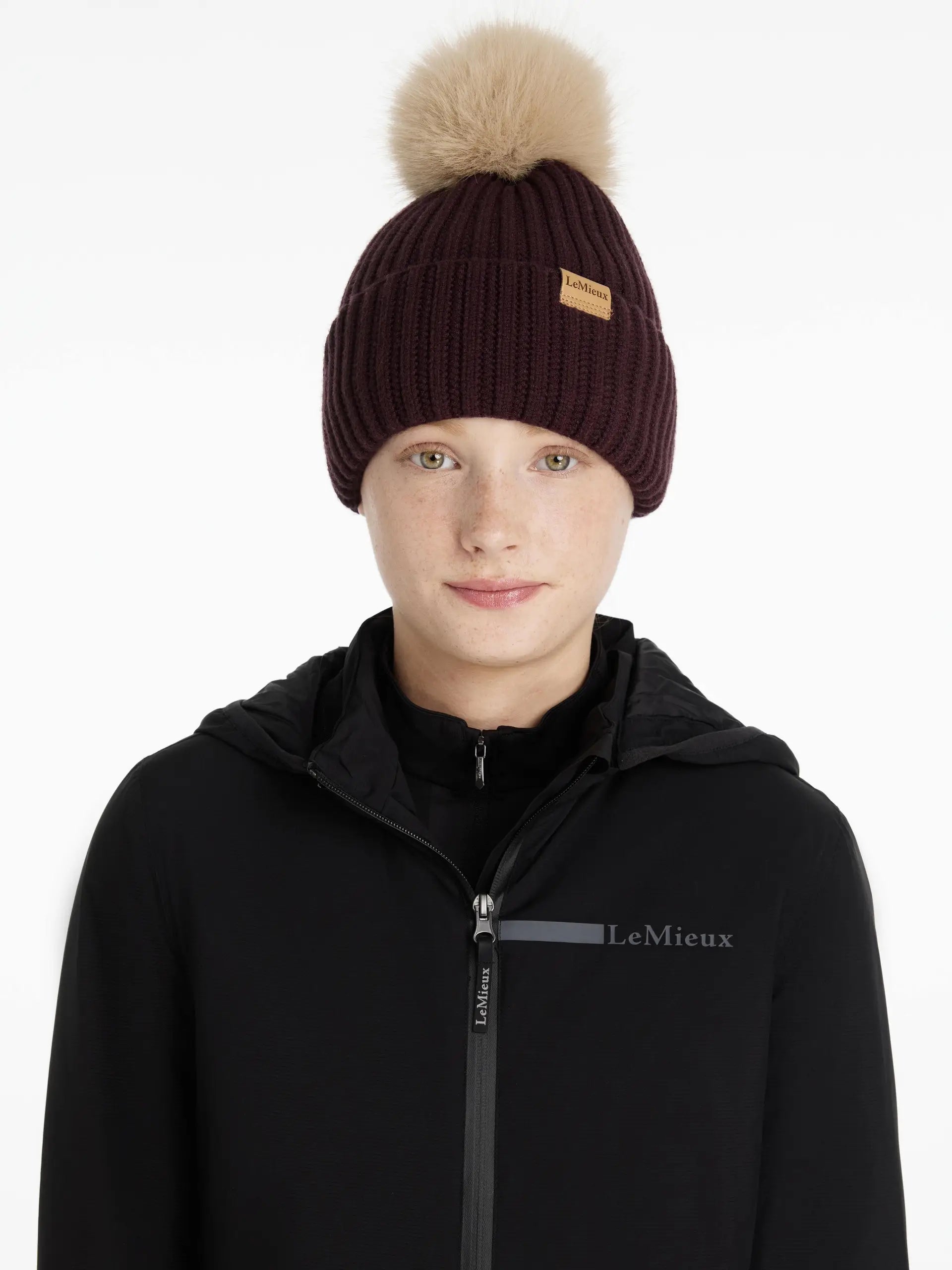 LeMieux Clara Rib Beanie Damson