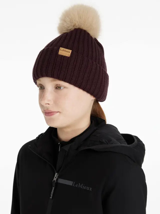 LeMieux Clara Rib Beanie Damson