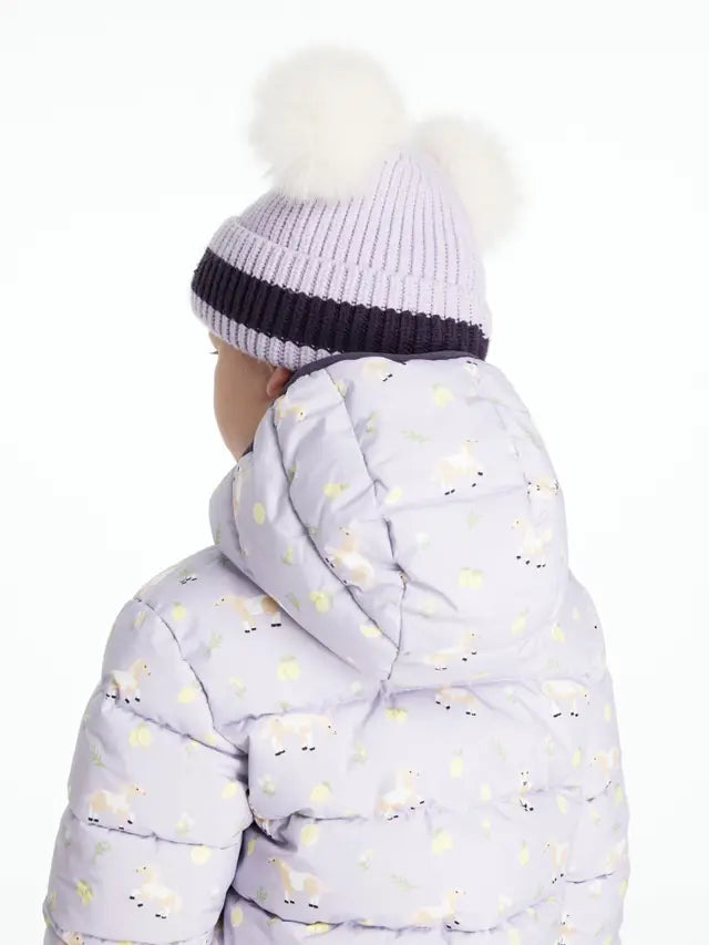 LeMieux Mini Double Pom Beanie Lilac