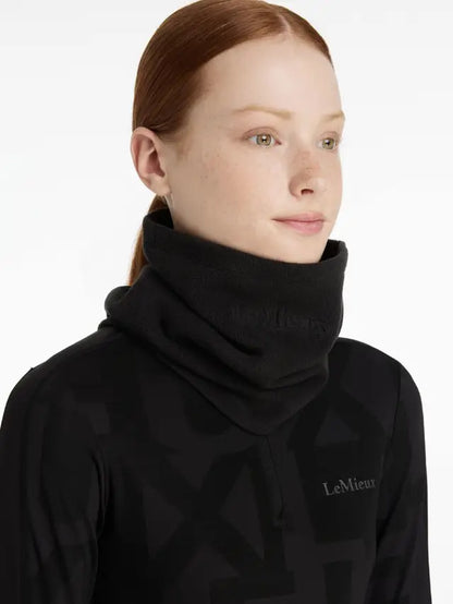 Lemieux Fleece Snood Black - Warm Equestrian Neck Warmer for Winter Riding