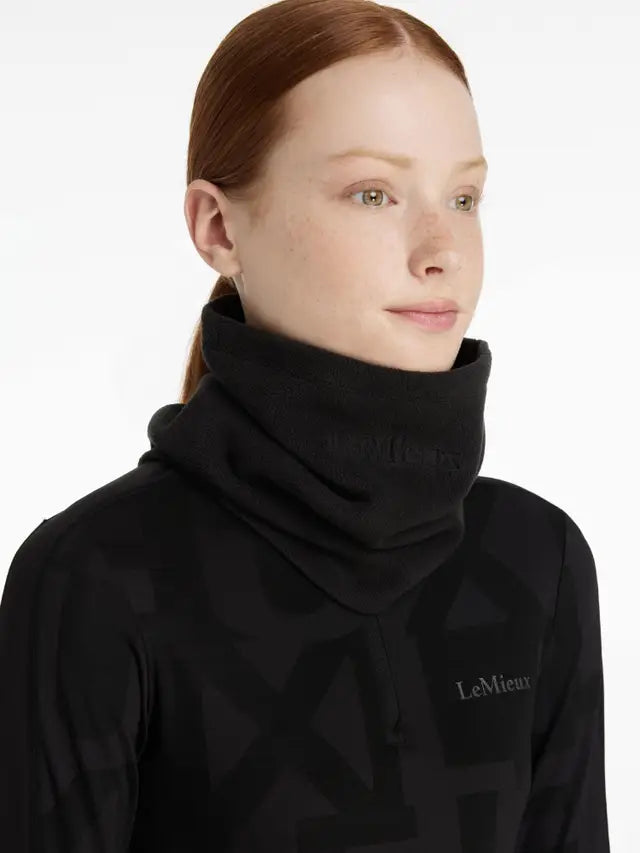 Lemieux Fleece Snood Black - Warm Equestrian Neck Warmer for Winter Riding