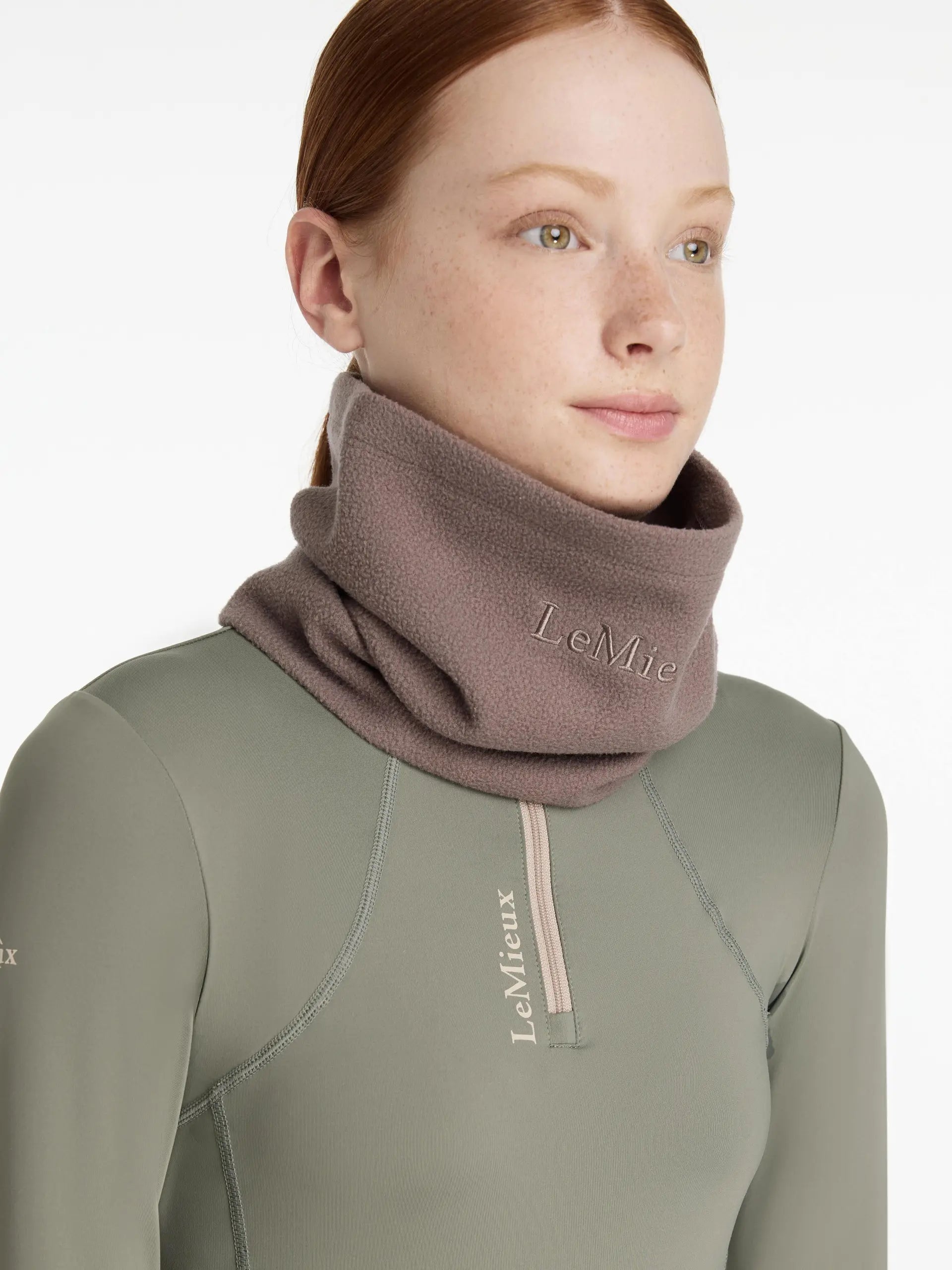 Lemieux Fleece Snood Walnut Equestrian Neck Warmer.  Stylish, Warm, Riding accessory,  Country Wear, Equestrian Fashion