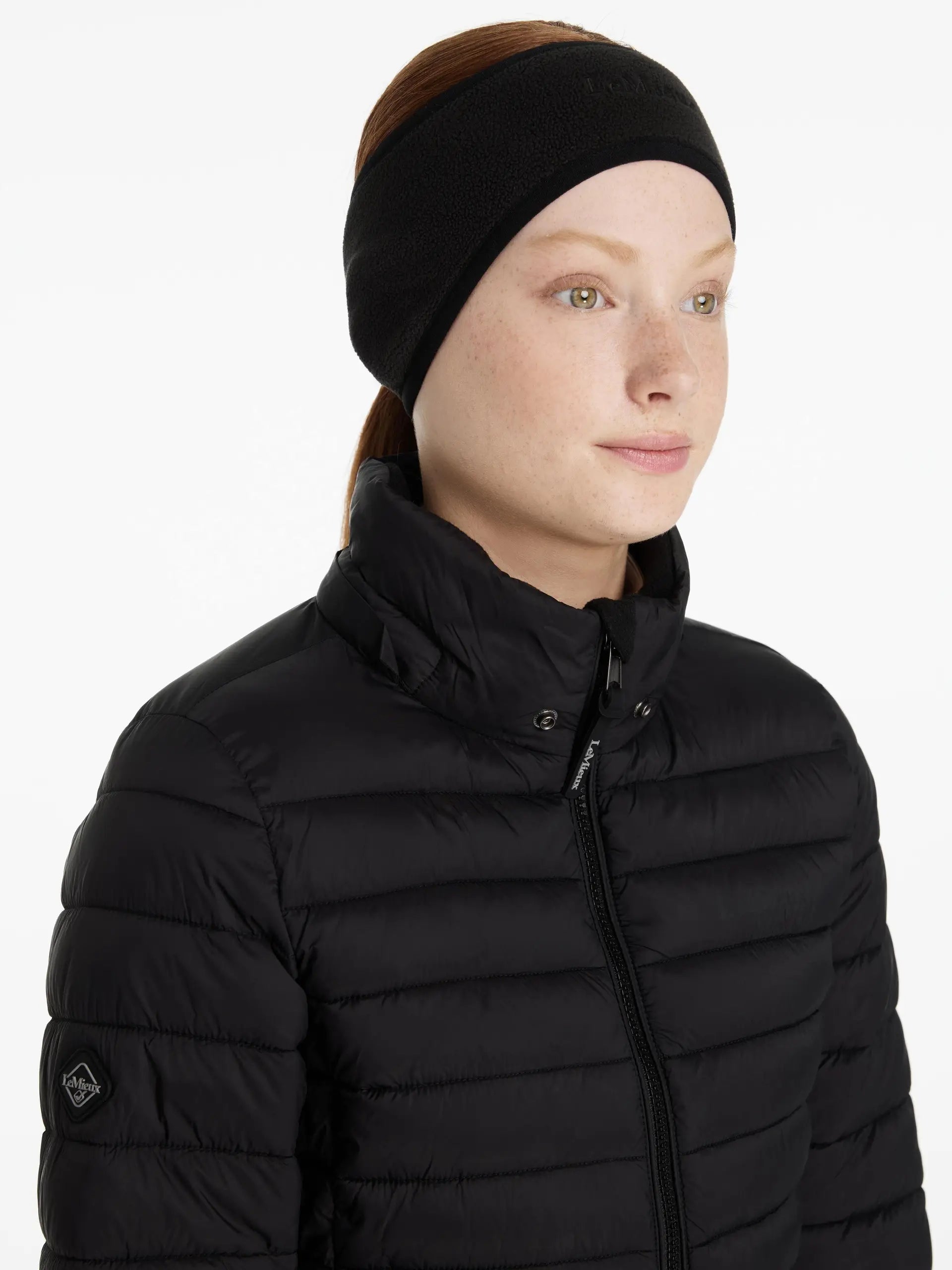LEMIEUX Fleece Ear Warmer - Black Headband for Women's Winter Fashion | Equestrian Style