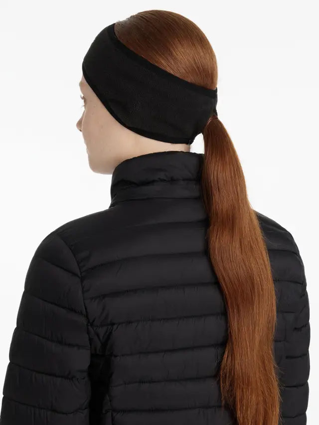 Black Fleece Ear Warmer Headband for Women - Equiflair