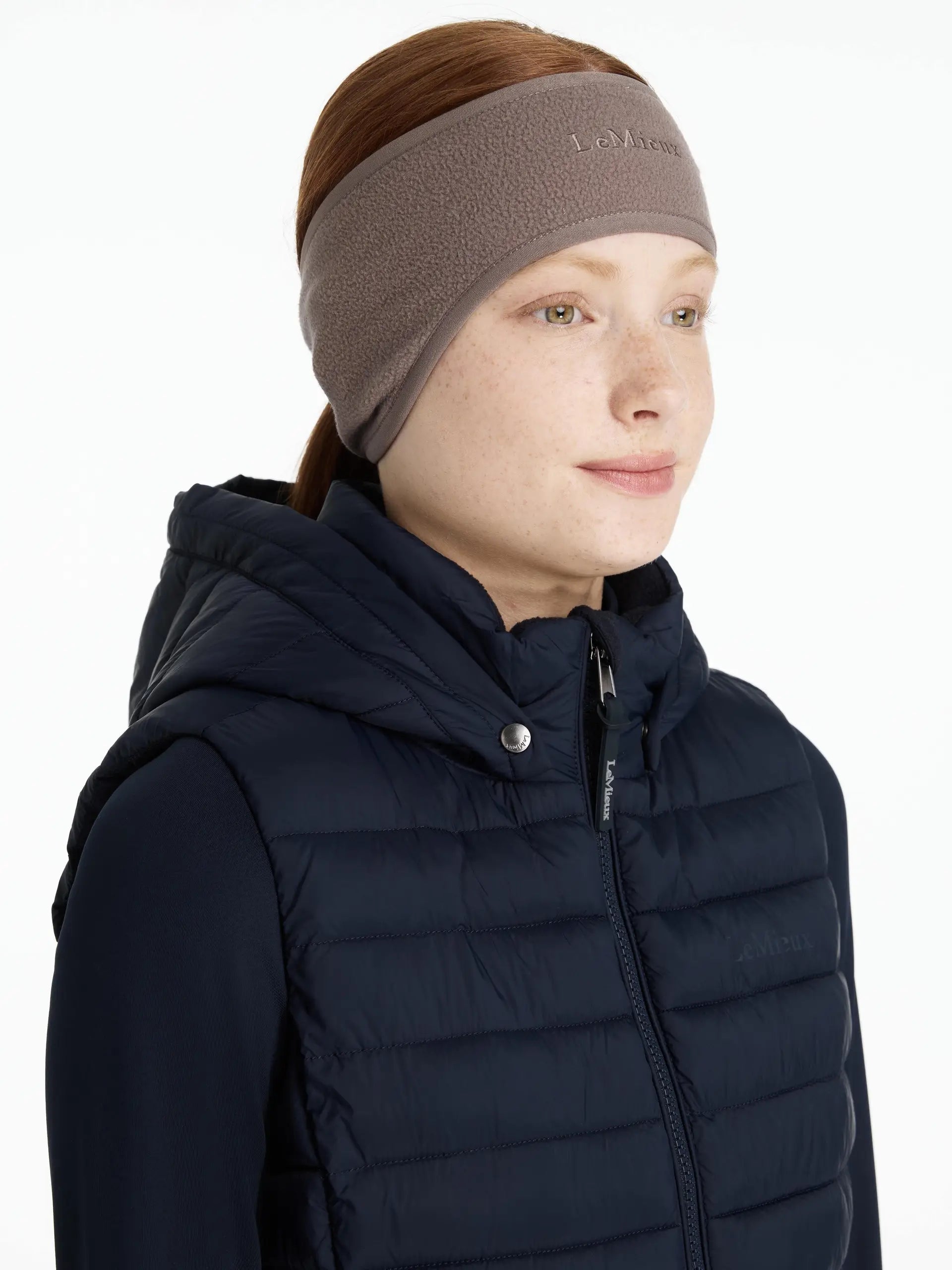 LeMieux Fleece Earwarmer Walnut | Soft & Warm Equestrian Headband