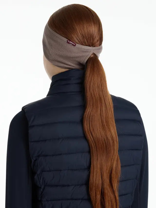 LeMieux Fleece Ear Warmer - Walnut. Equestrian Winter Headband for Women - Keep Warm & Stylish!