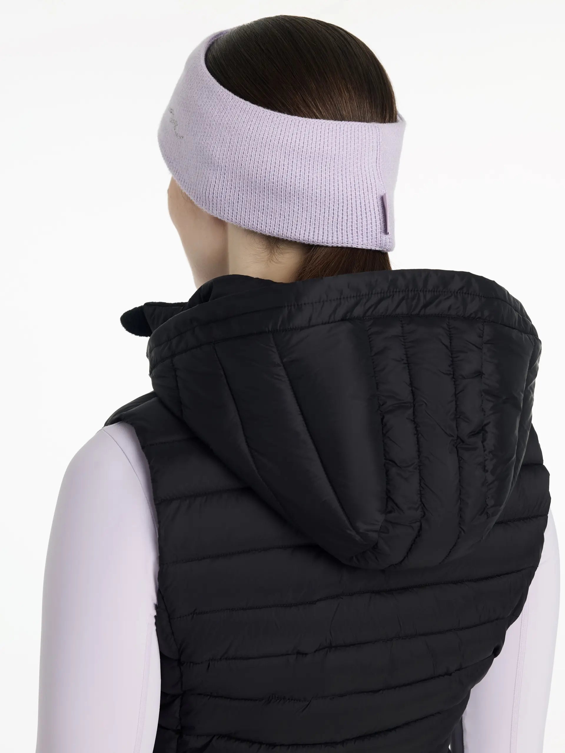 Lemieux Sparkle Headband Lilac: Equestrian Winter Headwear with Stud Details & Microfleece Lining