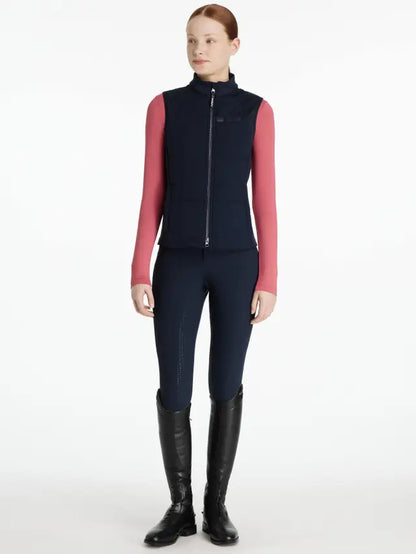 Le Mieux Young Rider Pammy Training Gilet Navy: Lightweight activewear gilet for women from Equiflair.