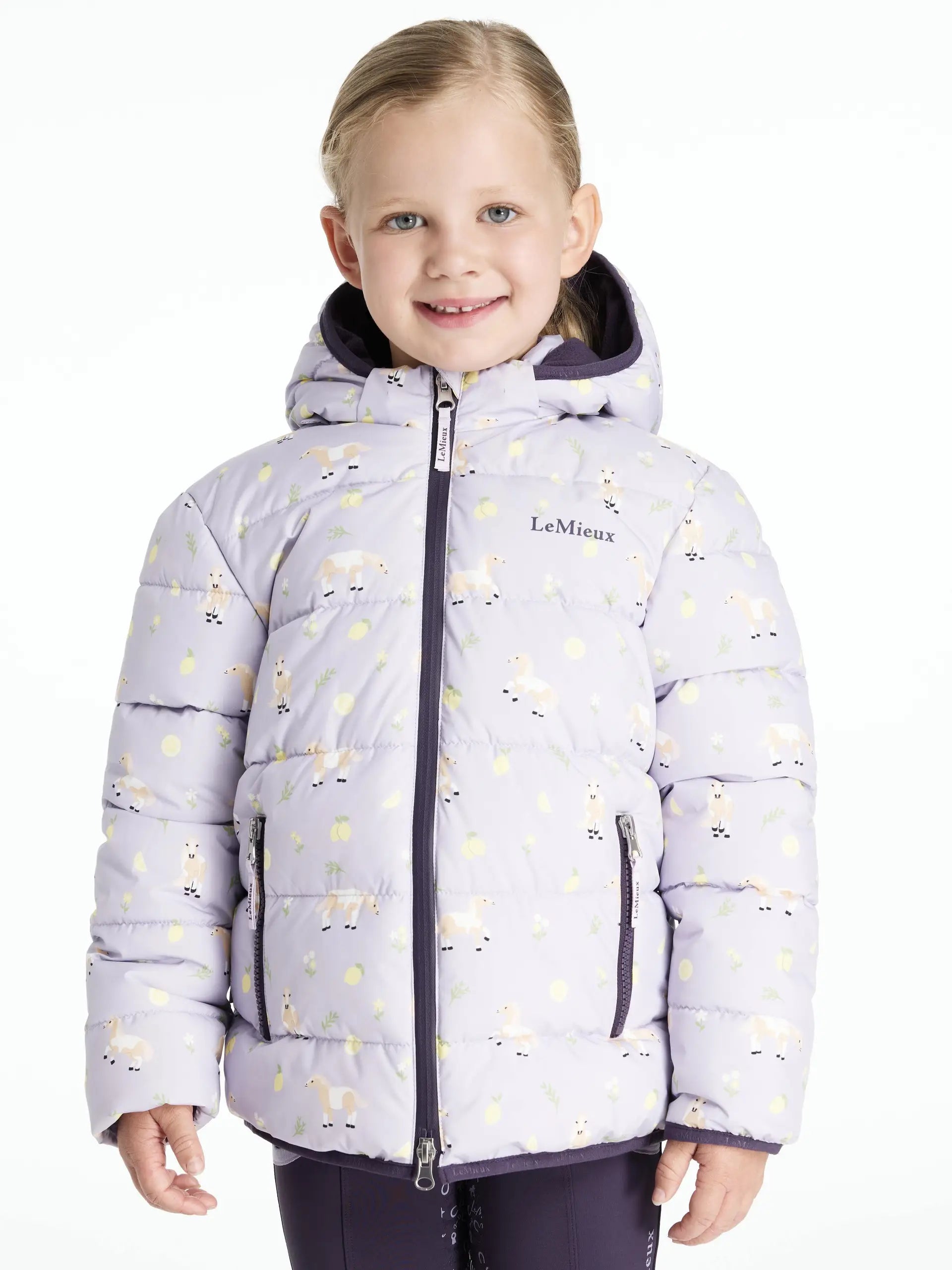 LeMieux Mini Printed Lilo Puffer Jacket Lilac