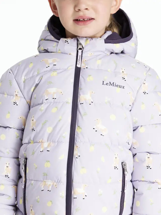 LeMieux Mini Printed Lilo Puffer Jacket Lilac