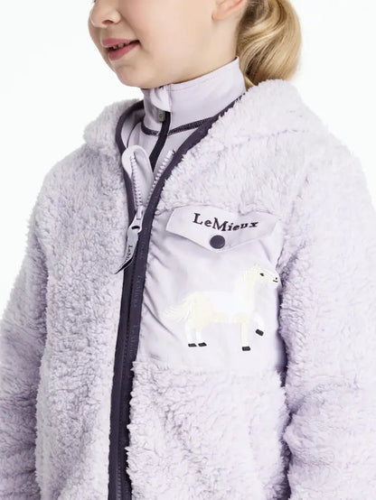 LeMieux Mini Teagan Lilac Fleece Jacket for Kids | Equestrian Winter Coat