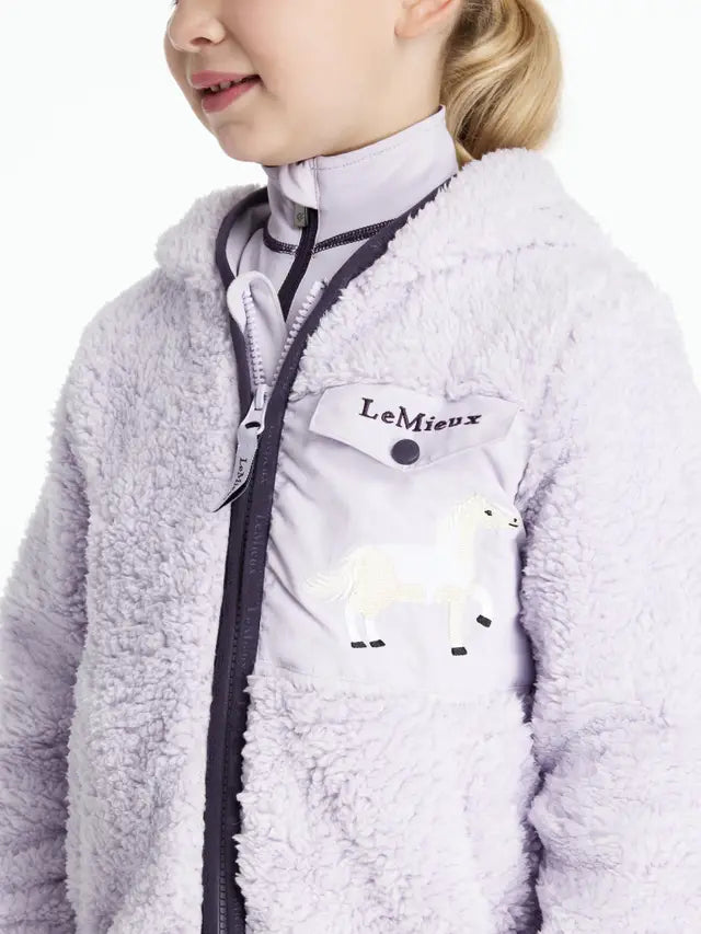 LeMieux Mini Teagan Lilac Fleece Jacket for Kids | Equestrian Winter Coat