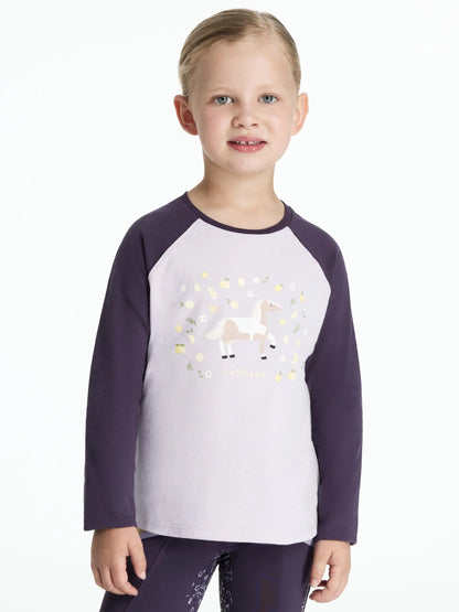 LeMieux Mini Jamie Chancer Top Lilac - Girl's Long Sleeve Tee by Equiflair
