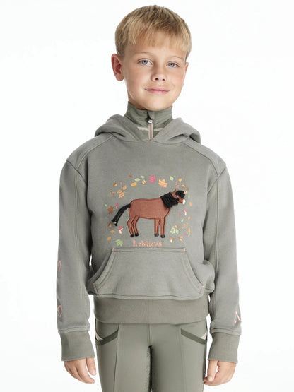 Lemieux Mini Romi Hoodie Rosemary: Kids Equestrian Apparel, Pony Appliqué, Comfortable Fit, Equiflair Store