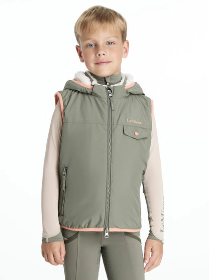 LEMIEUX MINI GEORGE GILET Rosemary - Kids Equestrian Clothing Sherpa Fleece Lined Vest