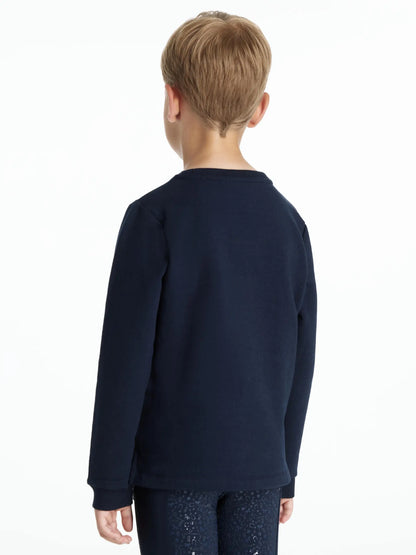 LEMIEUX MINI Navy Long Sleeve Top: Boy's Equestrian Style at Equiflair