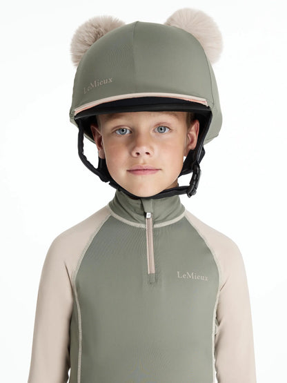 LeMieux Mini Double Pom Hat Silk Rosemary
