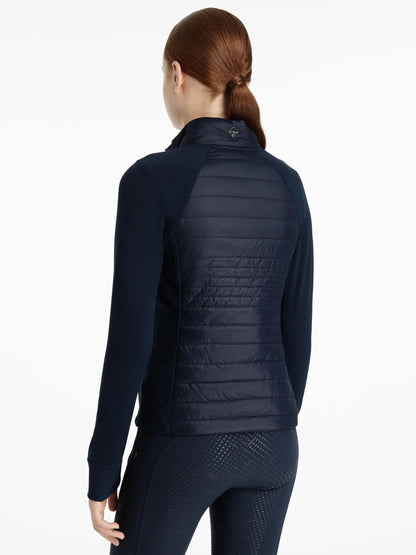 LEMIEUX YOUNG RIDER JOSEPHINE JACKET NAVY - Padded back and soft jersey sleeves for comfort and a flattering fit.