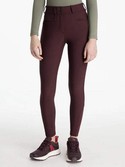 Young Rider Equestrian Breeches: Full Seat, Damson Riding Pants, Girls Riding Apparel