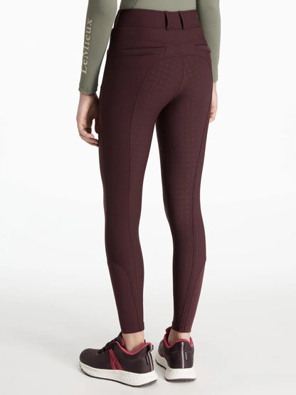 Lemieux Young Rider Izzy Breeches Damson - Maroon Riding Breeches, Full Seat, Comfortable Fit, Equestrian Apparel