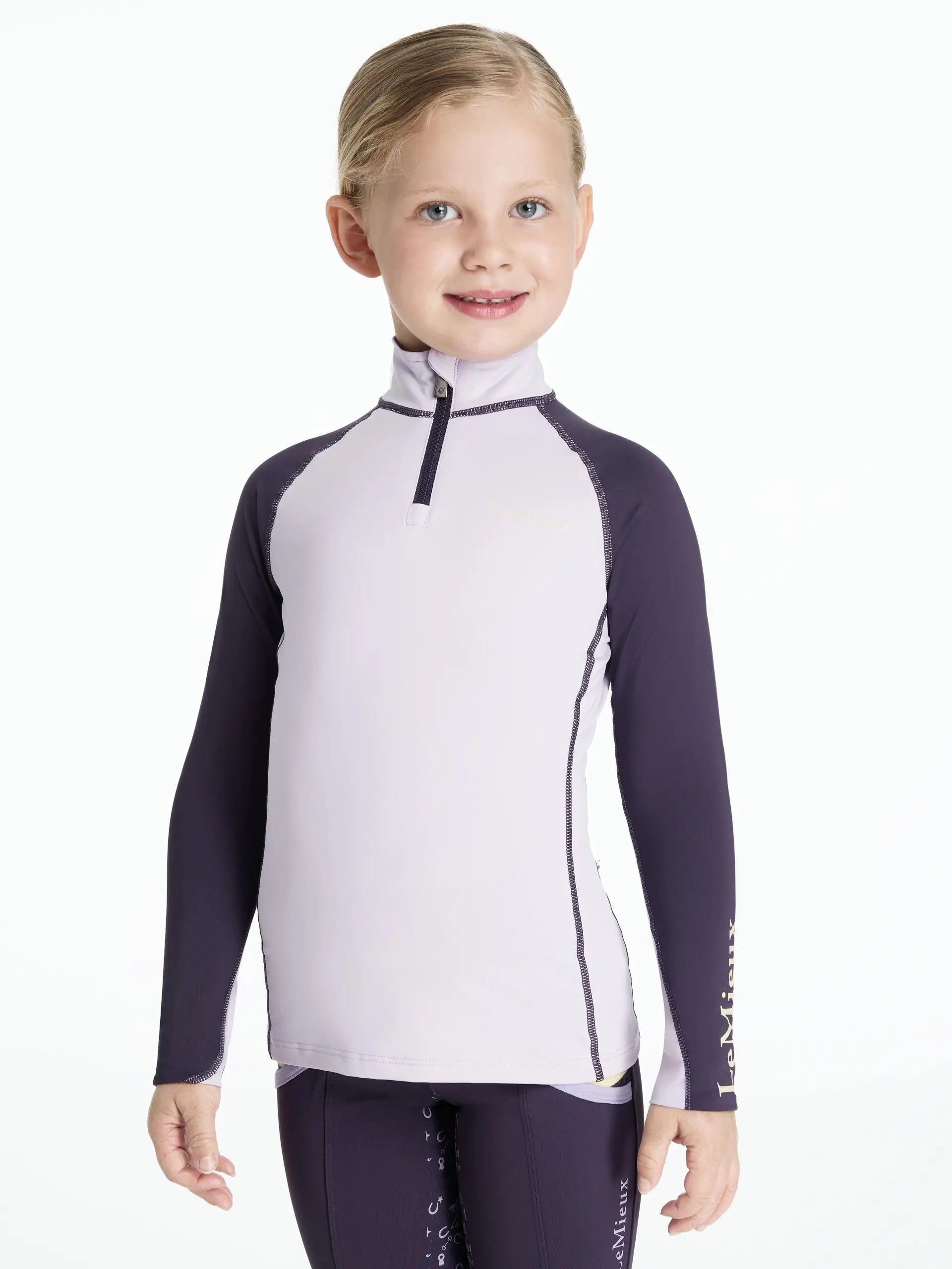 LEMIEUX MINI BASE LAYER LILAC - Girl's Equestrian Riding Shirt - Equiflair
