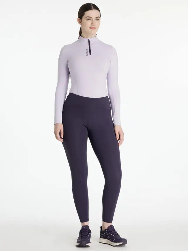 Lemieux Natalie Brushed Riding Leggings - Juniper Thermal Equestrian Apparel | High Waisted Full Seat Print