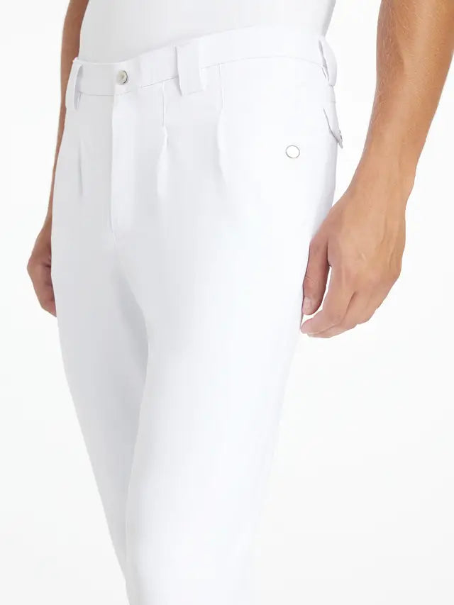 LeMieux Mens Classique Breeches White: Stylish & Comfortable Equestrian Riding Pants