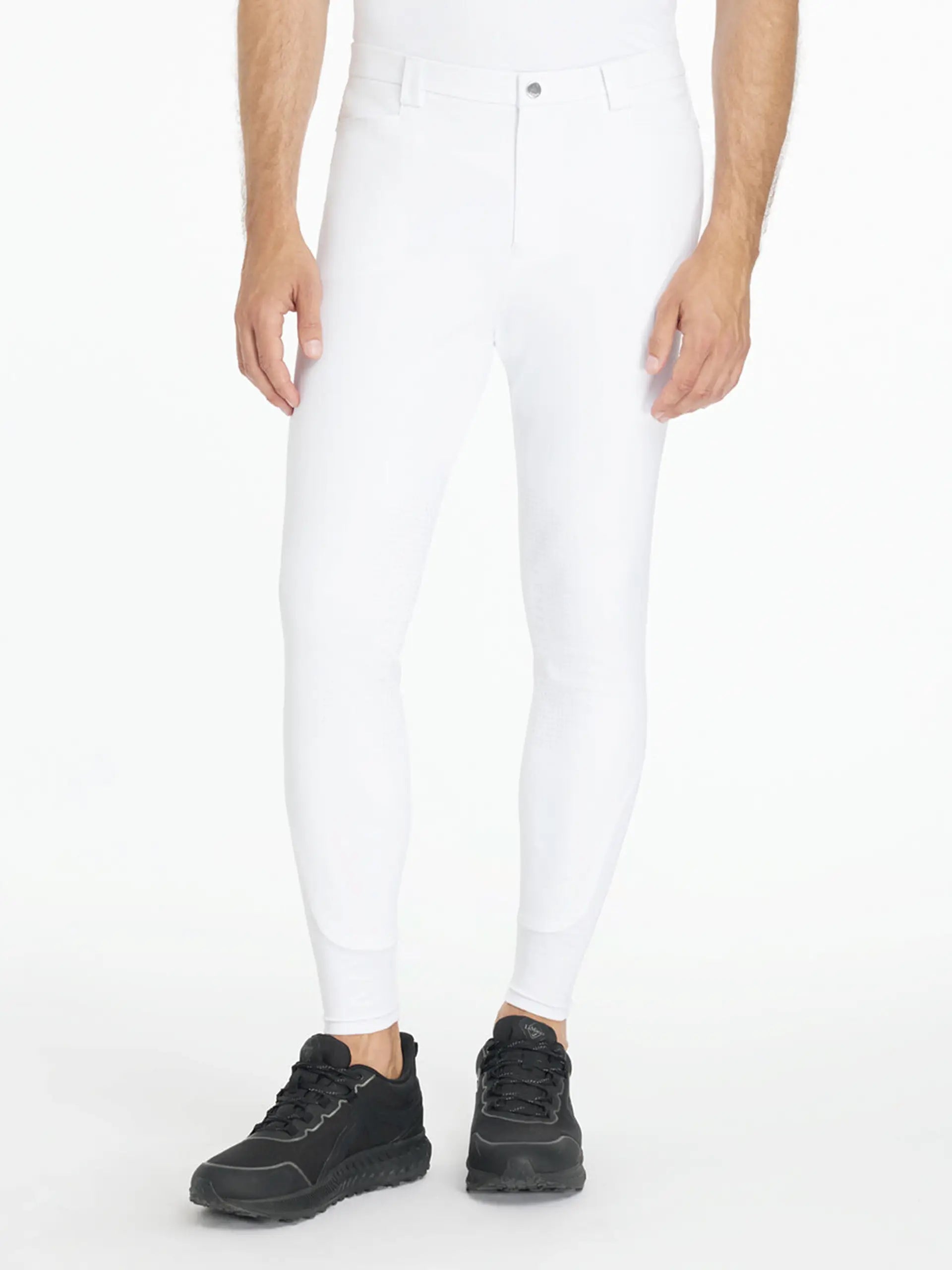 LeMieux Men's Sports Breeches - White | Equiflair - Slim Fit, Four-Way Stretch Riding Pants