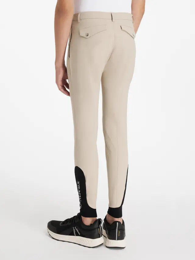 LEMIEUX Young Rider Boys Classique Beige Riding Breeches - Comfortable Stretch Fabric & Tapered Leg Fit for Equestrian Activities
