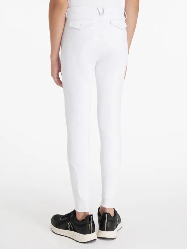 LeMieux Young Rider Boys White Sports Breeches: Slim Fit Equestrian Apparel