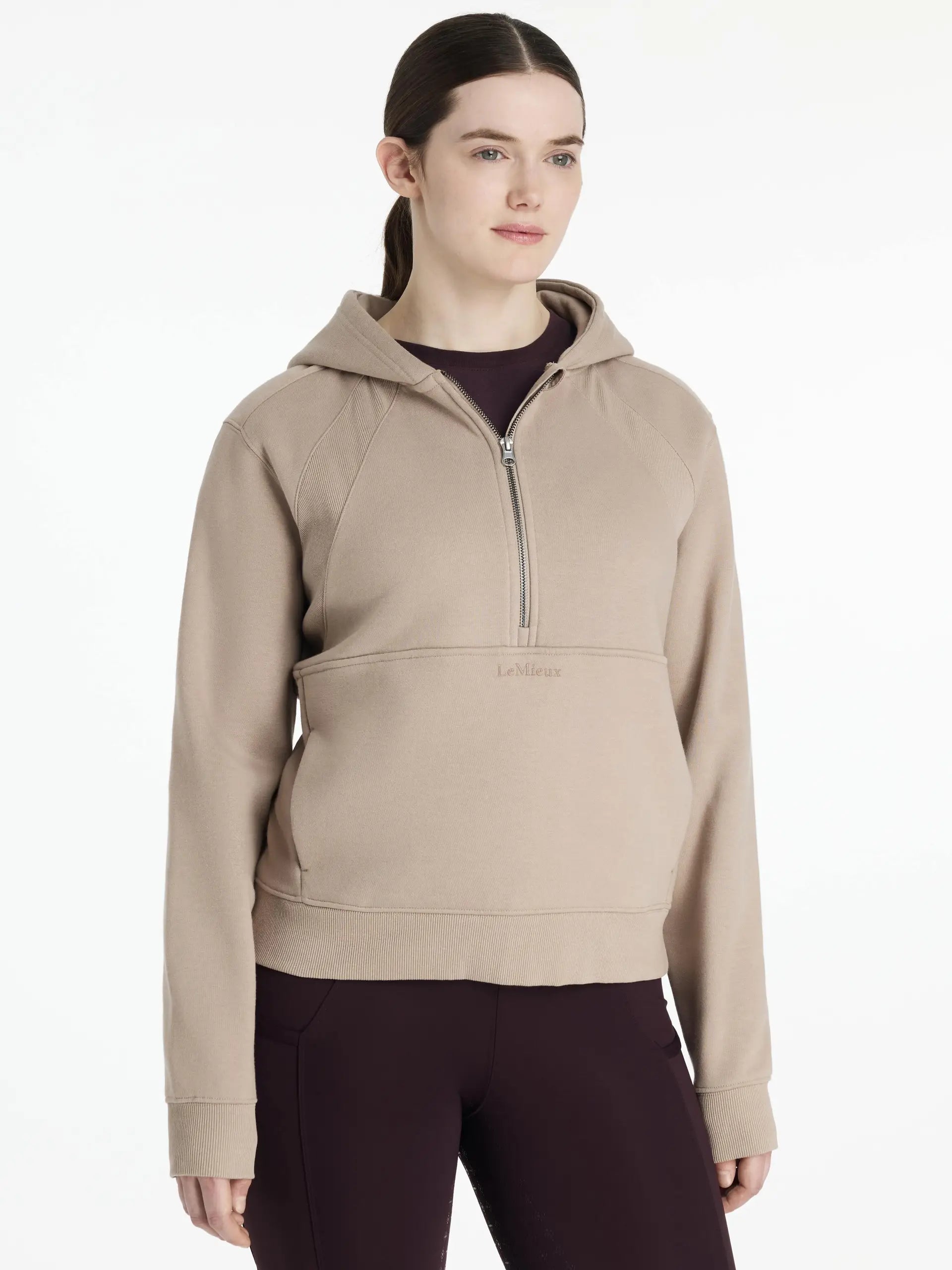 LeMieux Henrietta Half Zip Hoodie Almond